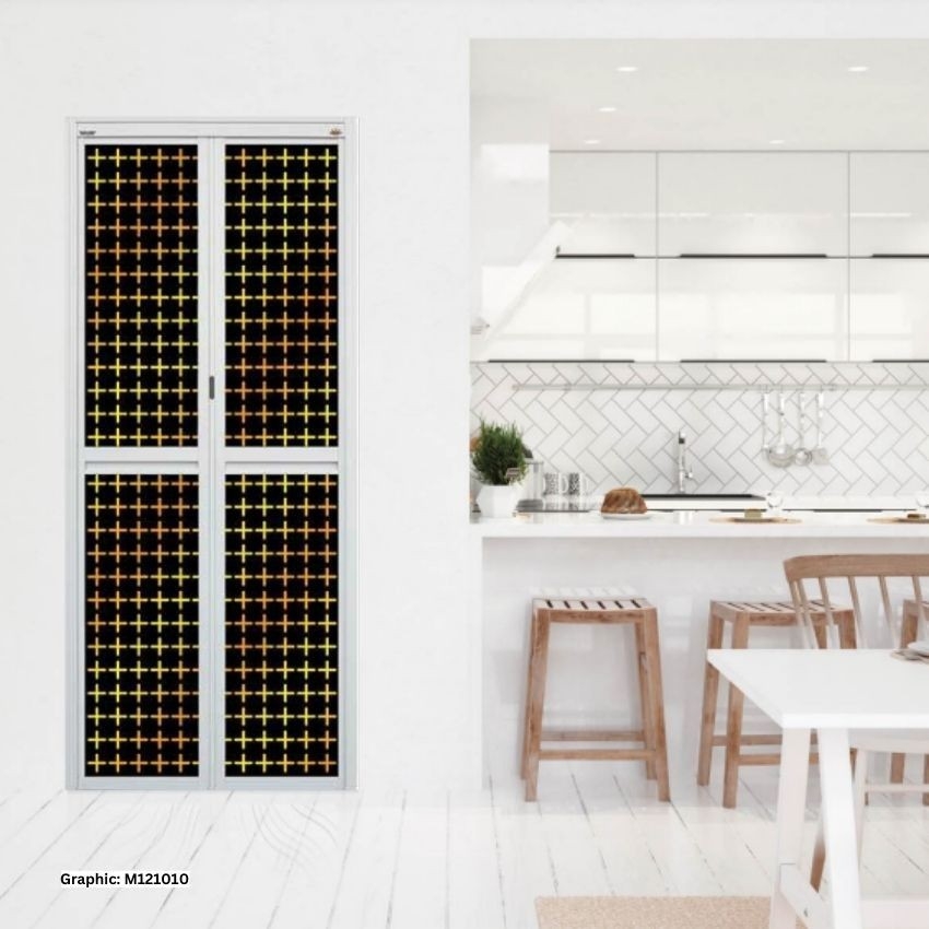 MODEL M121010 MODEL M121010 VITALLY BI FOLD (3D) ALUMINIUM DOOR Aluminium Door Choose Sample / Pattern Chart