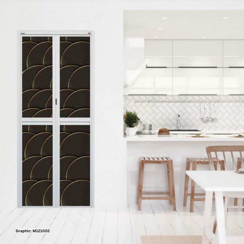 MODEL M121002 MODEL M121002 VITALLY BI FOLD (3D) ALUMINIUM DOOR Aluminium Door Choose Sample / Pattern Chart