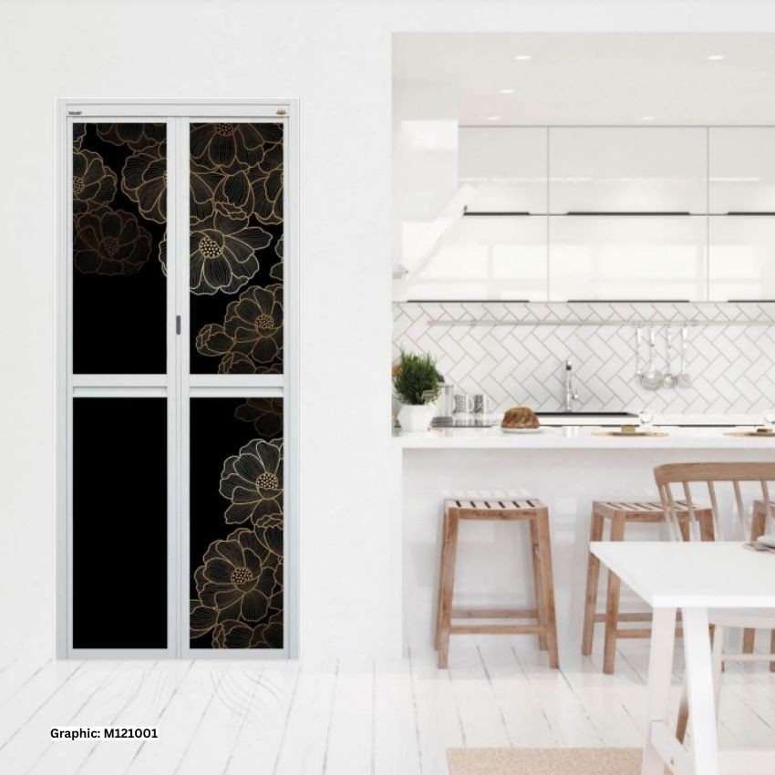 MODEL M121001 MODEL M121001 VITALLY BI FOLD (3D) ALUMINIUM DOOR Aluminium Door Choose Sample / Pattern Chart