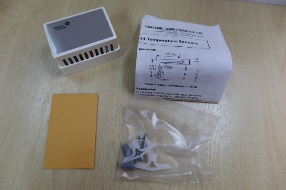 JOHNSON CONTROLS TE-6314P-1 1K OHM WALL MOUNTED TEMPERATURE SENSOR
