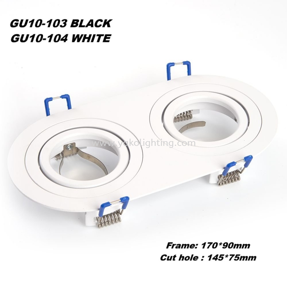 GU10-104-2L PVC WHITE CASING