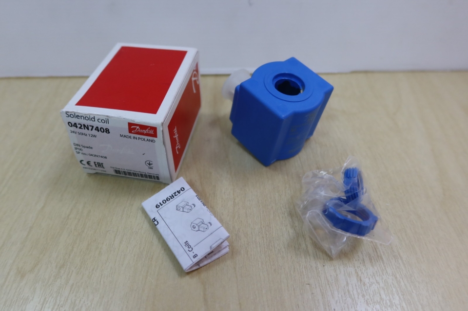 042N-7408 BB024A DANFOSS SOLENOID VALVE COIL 24VAC 50HZ, 12W (DIN SPACE)