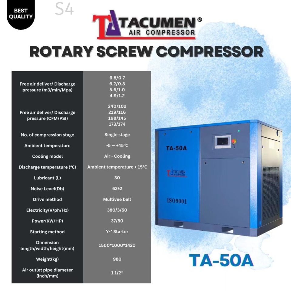 TACUMENT TA-50A | Rotary Screw Air Compressor