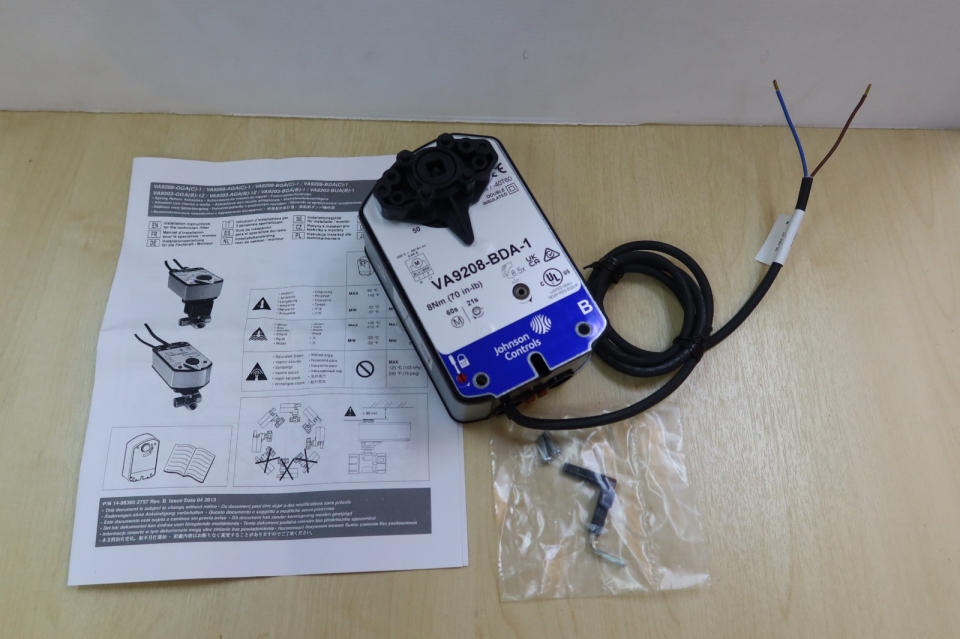 JOHNSON CONTROLS DAMPER ACTUATOR VA9208-BDA-1 (230V 50/60HZ) (8NM)(60 SEC) (ON/OFF SPRING RETURN)