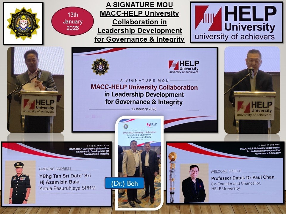 A SIGNATURE MOU MACC-HELP University Collaboration in Leadership Develop. for Governance & Integrity