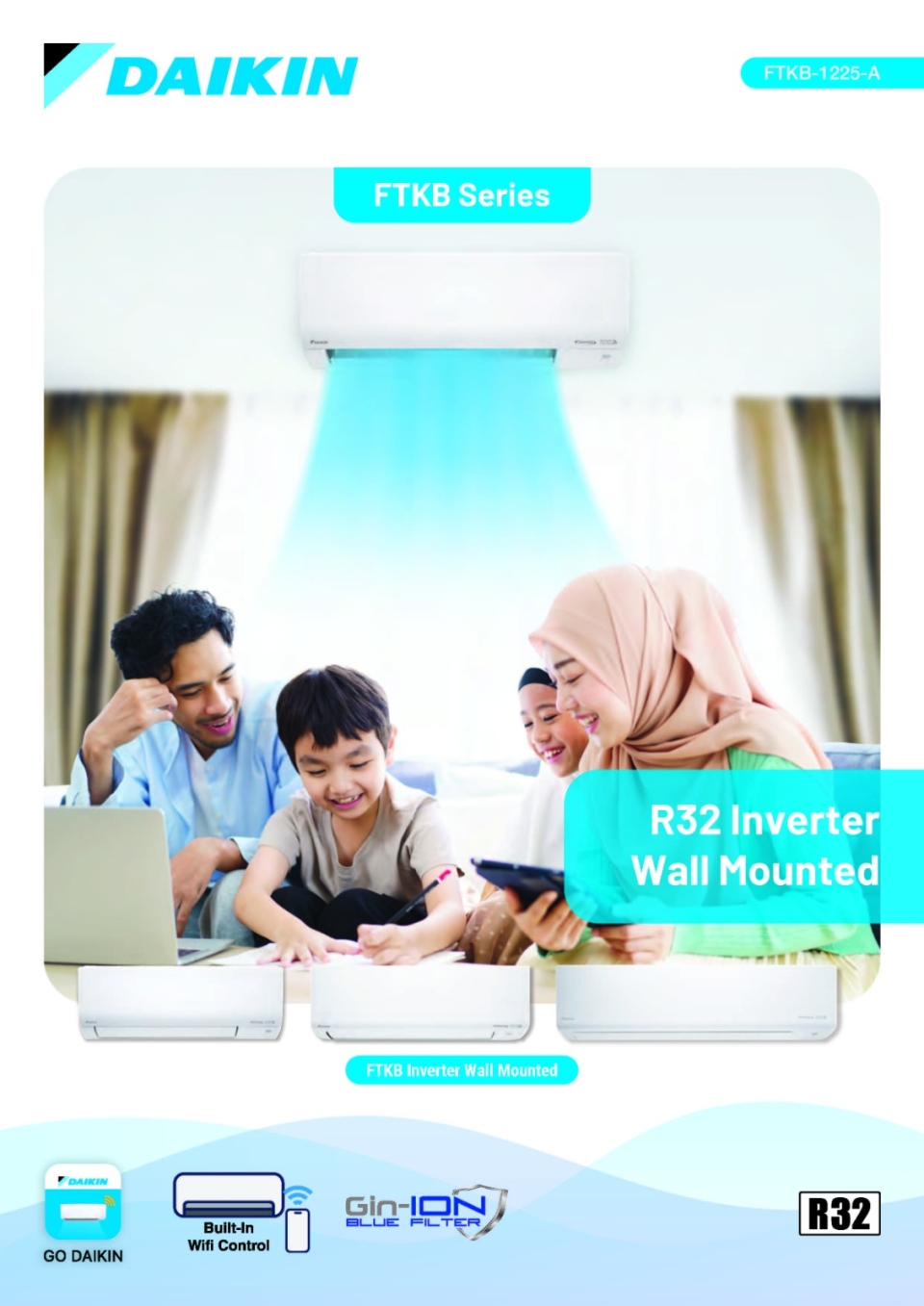Daikin R32 Inverter Wall Mounted FTKB INVERTER Series Air-Conditioner (Daikin Malaysia)