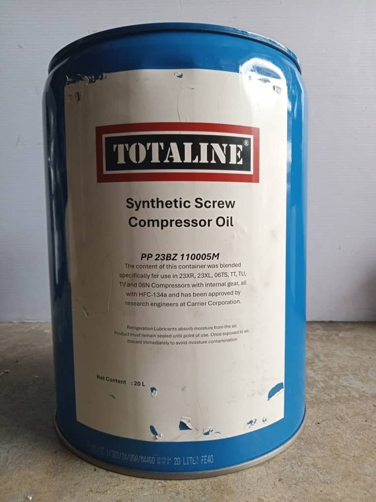 CARRIER PP23BZ110005M (ISO : 220) SYNTHETIC SCREW COMP. OIL X 20L (METAL PAIL) (TOTALINE)