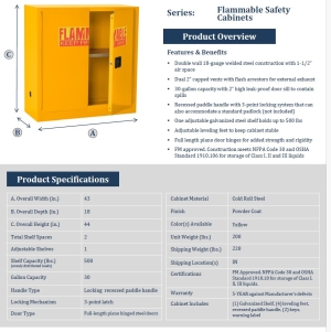 Flammable liquid cabinet