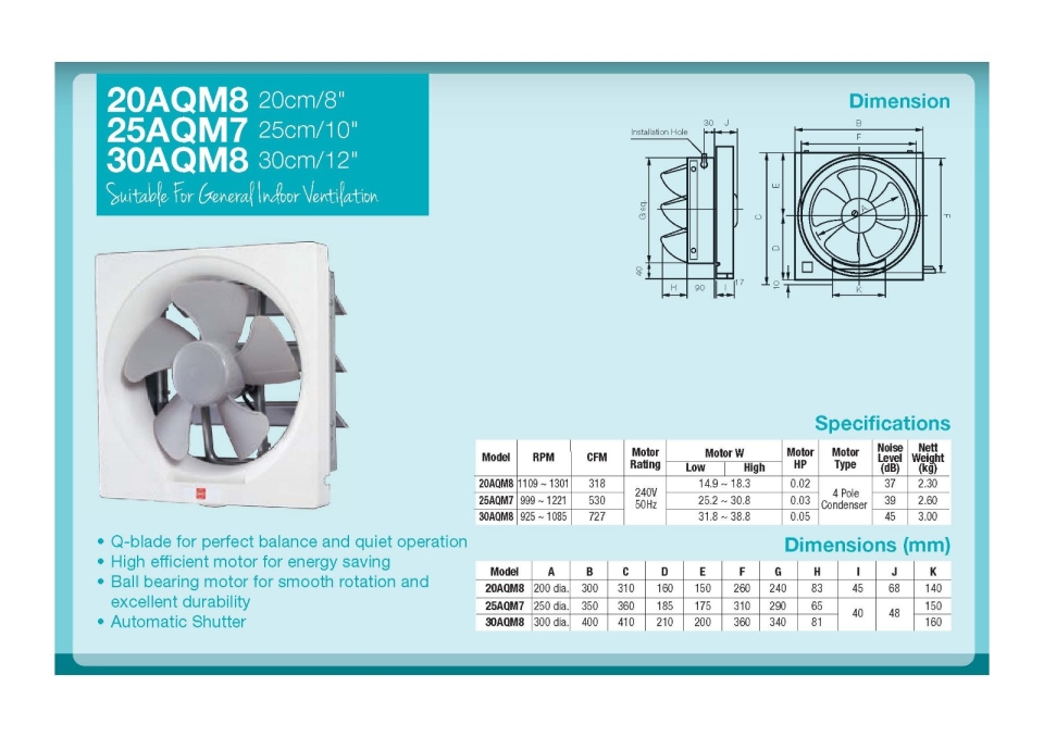 KDK EXHAUST FAN