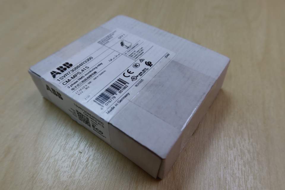 ABB CM-MPS.41S 2C/O 0,0.1-30S L1-L2-L3=3X300-500VAC 3-PHASE MONITORING RELAY(CODE:1SVR730884R3300)