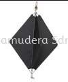 NAVIGATION DIAMOND SHAPE CANVAS BLACK STAINLESS STEEL FRAME COMPLETE WITH BRASS INGERFIELD CLIP MALE AND FEMALE NAVIGATION EQUIPMENT