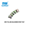 ¡¾GW GeWalt¡¿Zinc Yellow Galvanised Rivet Nut | Flat Head Knurled Threaded Insert for Sheet Metal Fasteners