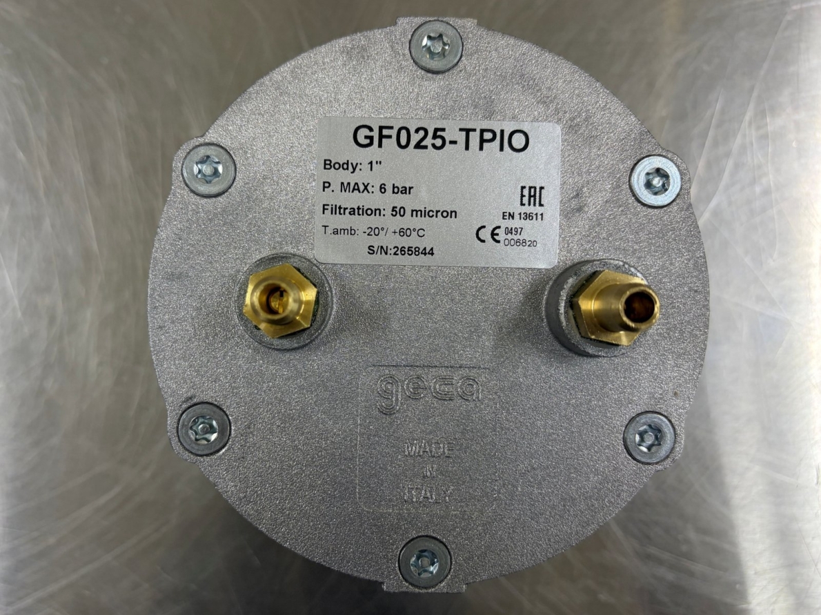 GECA Gas Filter 1" Pmax 6 bar with Test Point In/Out (GF025-TPIO)