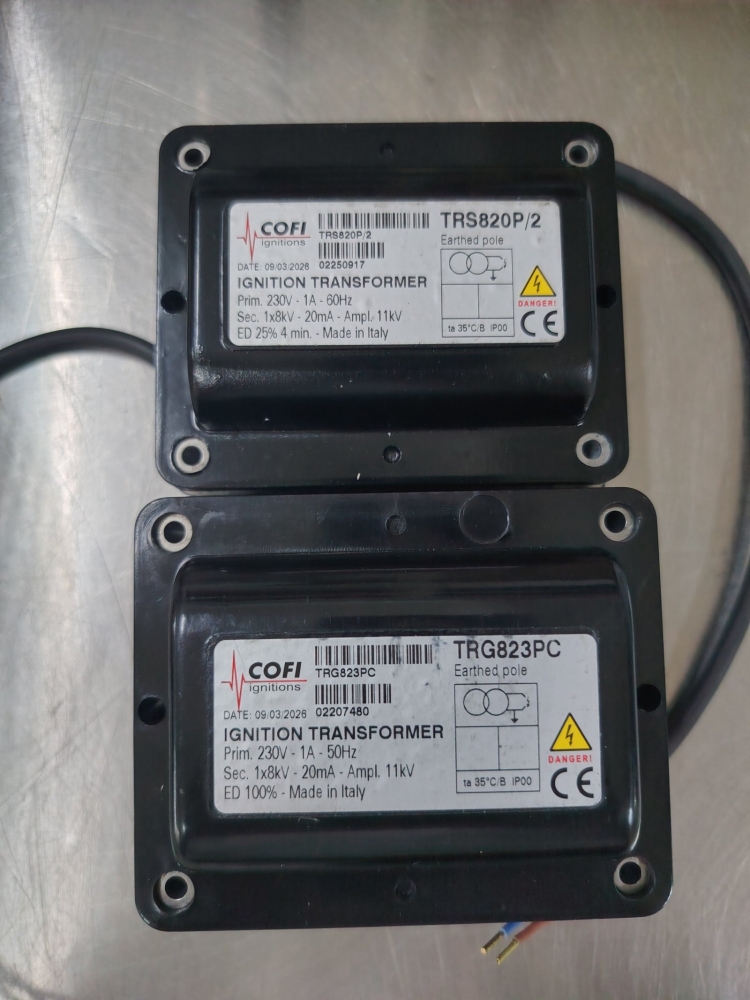 COFI Ignition Transformer TRG823PC 230V 50Hz & TRS820P/2 23-V/50-60Hz 0.9A