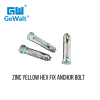 Zinc Yellow Hex Fix Anchor Bolt | Heavy-Duty Concrete Expansion Bolt for Industrial & Structural Use Fasteners