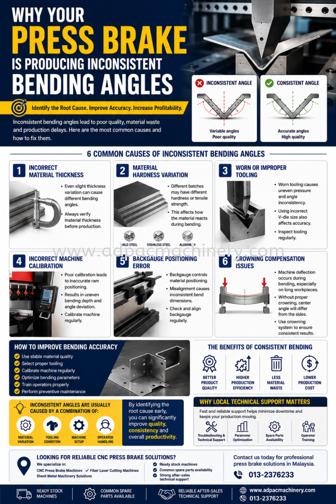 ⚠️ Why Your Press Brake Is Producing Inconsistent Bending Angles