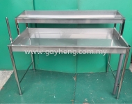 Stainless Steel Fish Display Table With Overshelf 白钢展示鱼盘有顶架