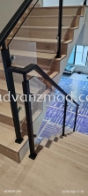 Mild Steel Staircase Glass Railing With Powder Coated And Tempered Glass Mild Steel Glass Railing With Powder Coated