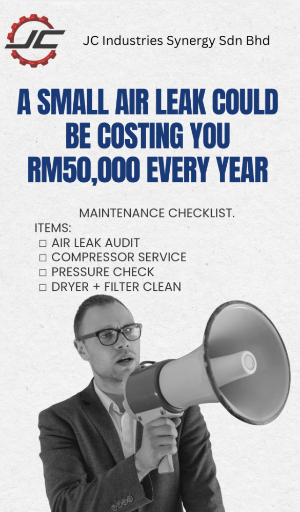 What if a small air leak was costing your factory RM10,000, RM20,000, or even RM50,000 a year?