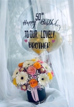 Fresh Flowers Bubble Balloon Box