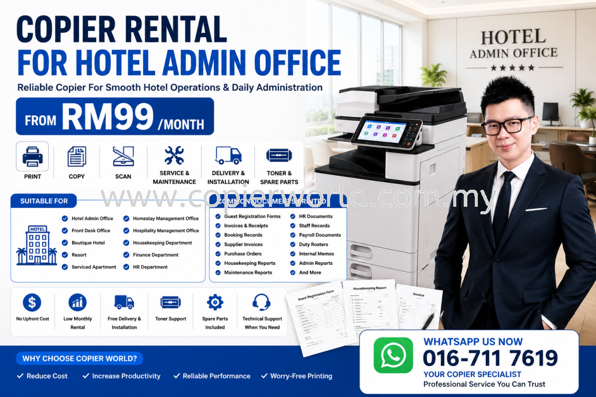 Copier Rental for Accounting Firm From RM99/Month | Audit Office Photocopier Rental Malaysia