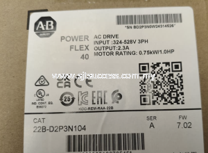 Allen Bradley 22B-D2P3N104 PowerFlex 40 Malaysia