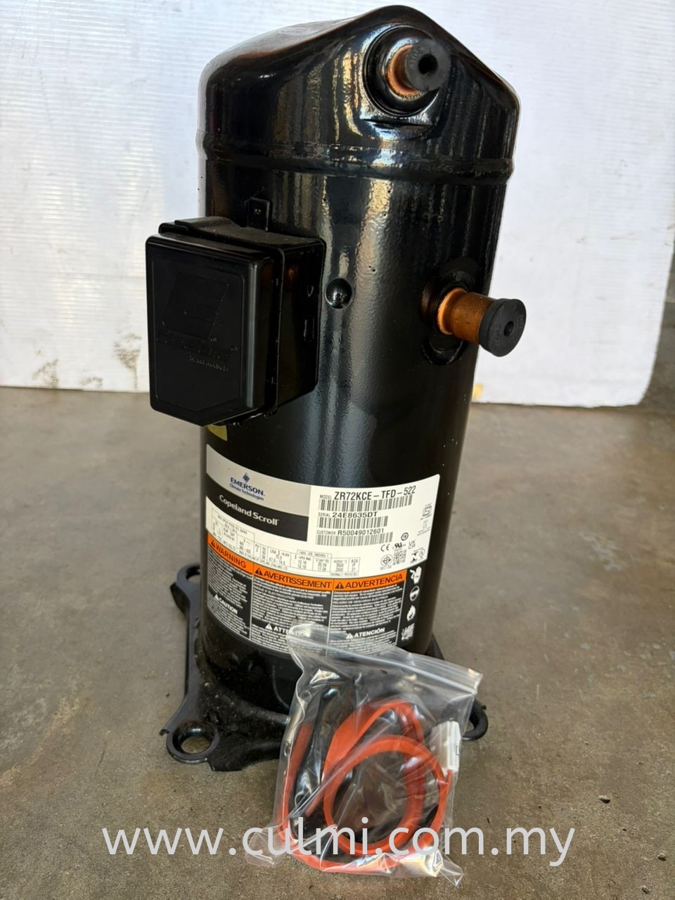 COPELAND (ACSON) R50049012601 ZR72KCE-TFD-522 SCROLL COMPRESSOR (POE) (R22/R134A/R407C) (BRAZING)