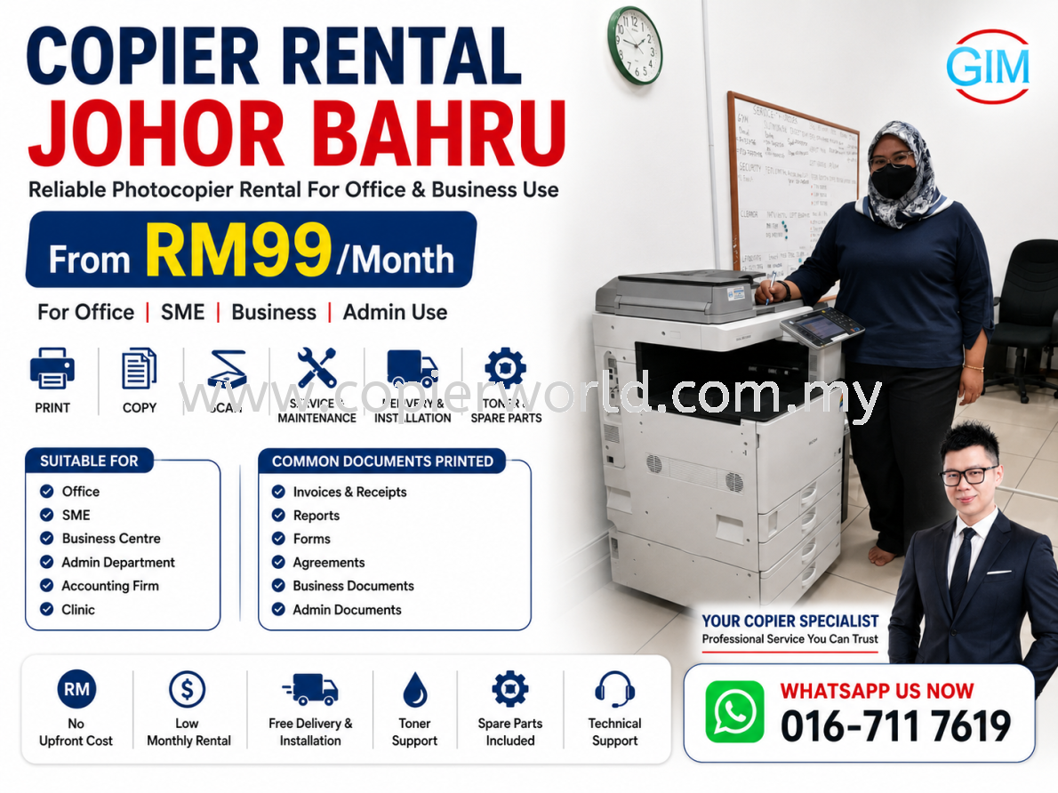 Copier Machine Rental for Factory Client in Batu Pahat | Photocopier Rental Johor