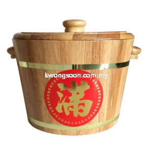 6kg 12kg Wooden Rice Barrel Bucket 福满实木米桶