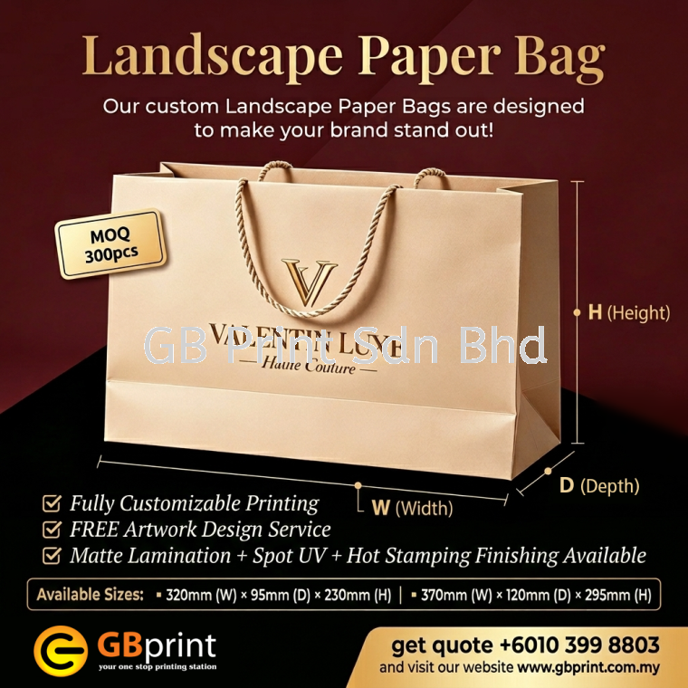 Premium Custom Landscape Paper Bags