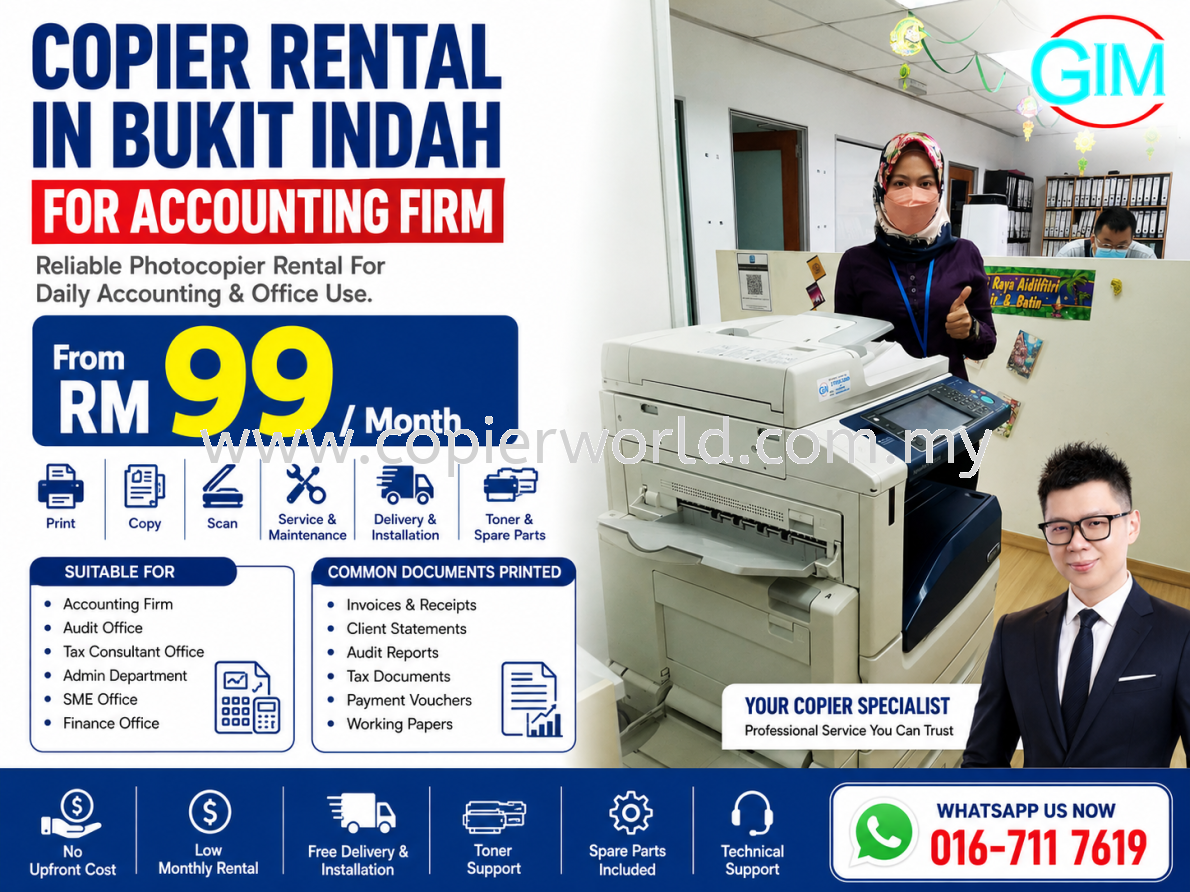 Copier Rental in Bukit Indah for Accounting Firm | Photocopier Rental Johor Bahru
