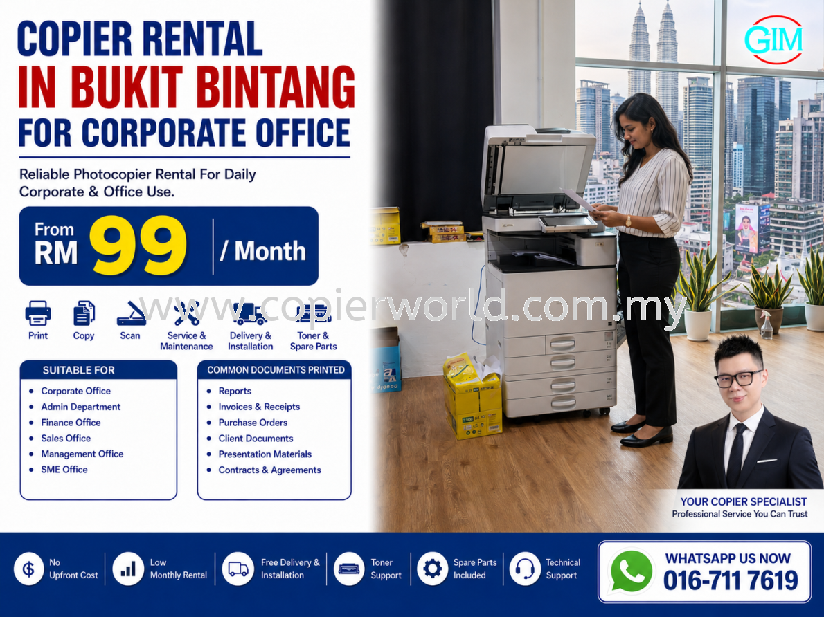 Copier Rental in Bukit Bintang for Corporate Office | Photocopier Rental Kuala Lumpur