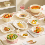 Ceramic Tableware Yellow Pink Beauty Series 陶瓷餐具黄粉佳人系列