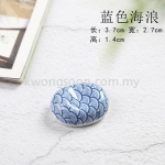 Japanese Style Ceramic Chopstick Rest - Blue Ocean Waves 日式和风陶瓷筷子架筷托-蓝色海浪