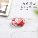 Japanese Style Ceramic Chopstick Rest - Red Base with Cherry Blossom 日式和风陶瓷筷子架筷托-红底樱花