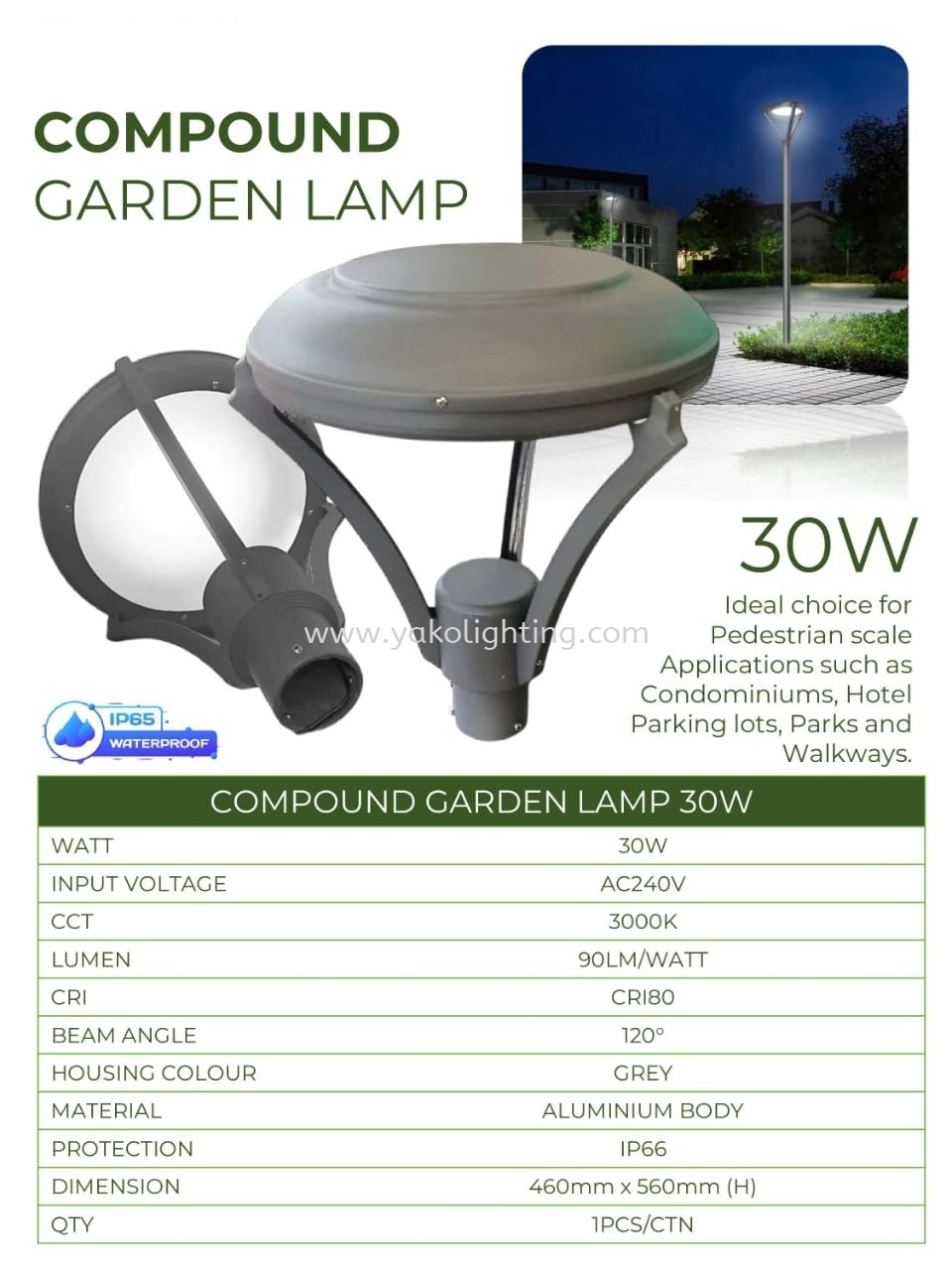 COMPOUND LIGHT 30W-3000K