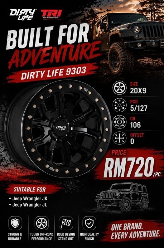 DIRTY LIFE FOR JEEP WRANGLER