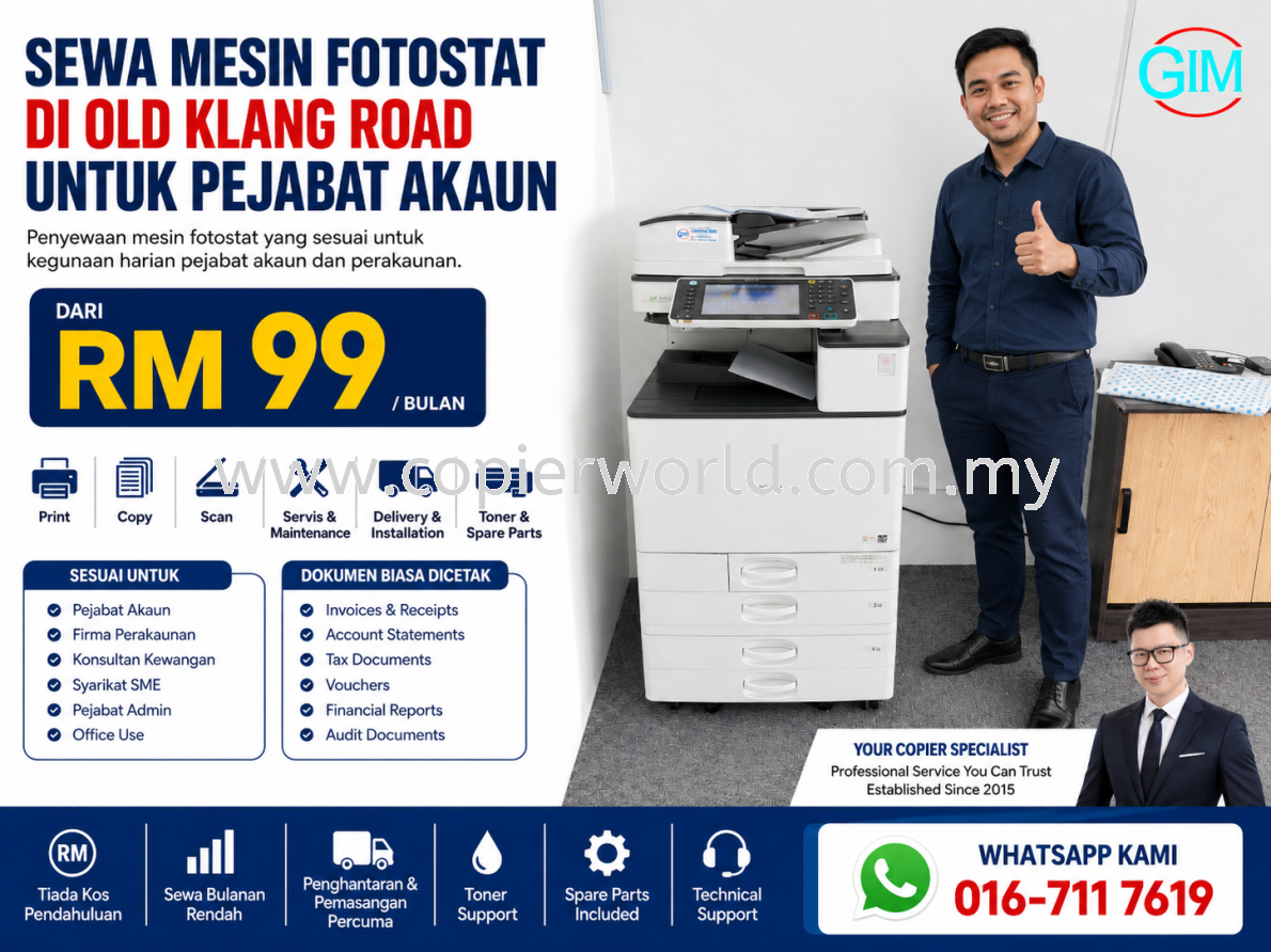 Sewa Mesin Fotostat di Old Klang Road untuk Pejabat | Copier Rental Kuala Lumpur