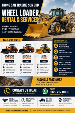 USED CONSTRUCTION MACHINERY RENTAL & SERVICES AND SALES (WHEEL LOADER)