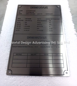 Etching Plate Malaysia, Machine Name Plate Kuala Lumpur, Industrial Metal Nameplate Selangor, Equipm