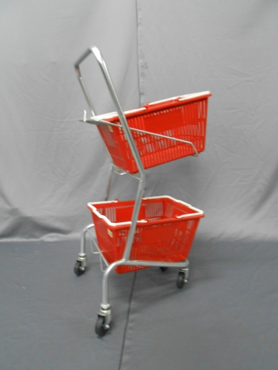 160302SV - Shopping Trolley 2 Layers (Silver) E2