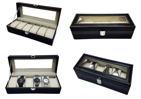 573004 - WATCH ORGANIZER 6 COLUMNS (Leather)