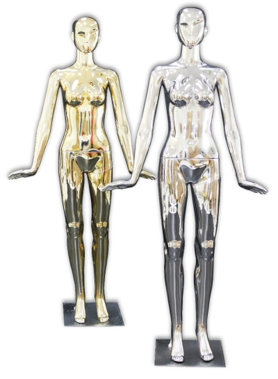 37753-F09-GOLD & SILVER FEMALE MANNEQUIN