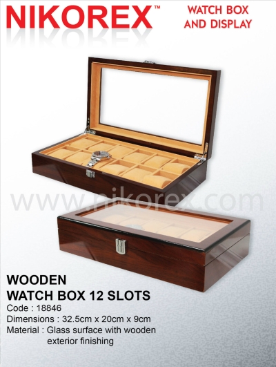 573002 - WATCH ORGANIZER 12 COLUMNS (Wooden)