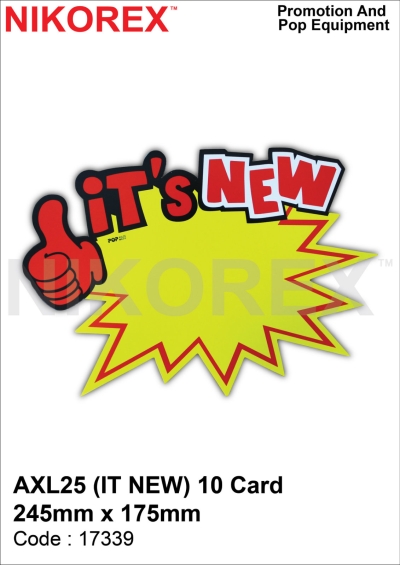 670405 - SALES CARD AXL25 (10PCS) ''IT'S NEW"