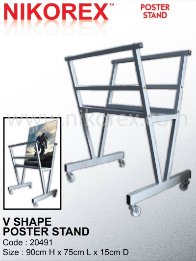 20491 - V SHAPE POSTER STAND