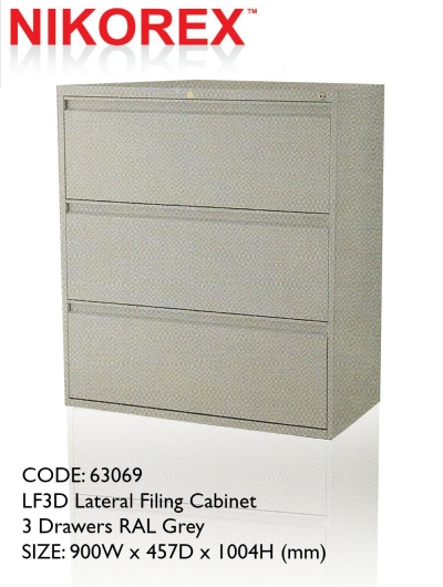 750102 - 3 DRAWERS FILING CABINET (LF3D) 3'L