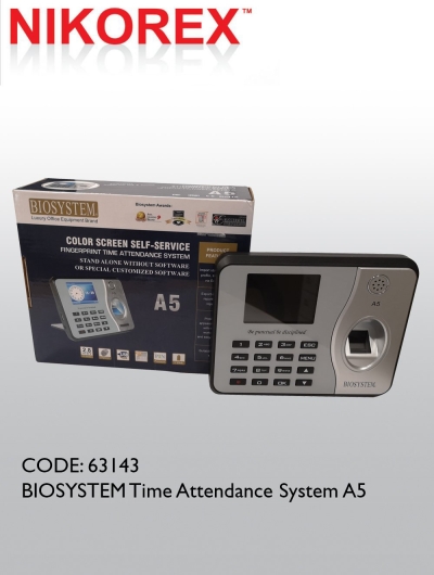 63143 - BIOSYSTEM Time Attendance System A5