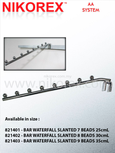 821401-821403 BAR WATERFALL SLANTED 7 BEADS