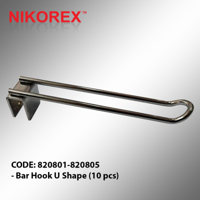 820801-820805 Bar Hook U Shape (10 pcs)